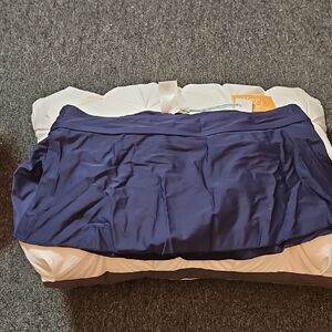 Kona Sol Deep Blue Bathing Suit Skirt, LARGE